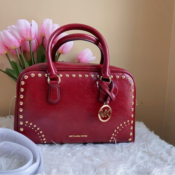 Michael Kors Handbags - MICHAEL KORS Thompson Medium Distressed Studded Satchel